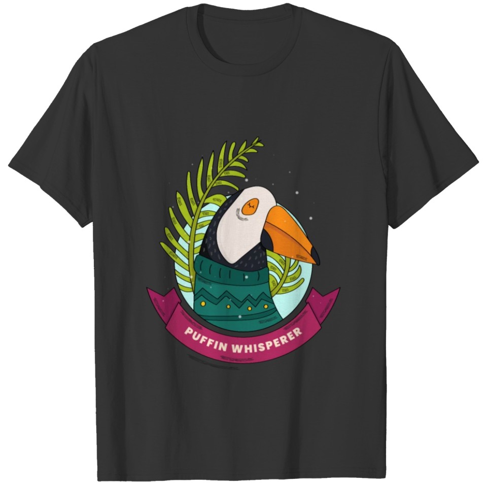 Puffin bird whisperer T-shirt