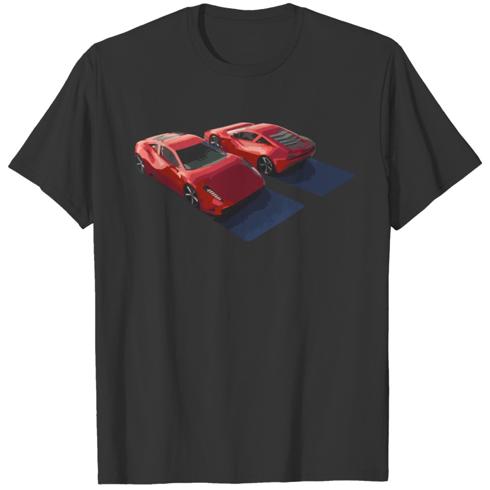 Red Sports Car Concept T Shirts