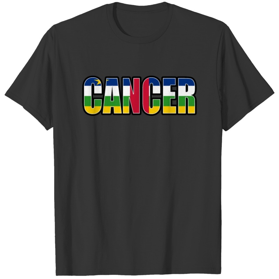 Cancer Central African Horoscope Heritage DNA Flag T-shirt