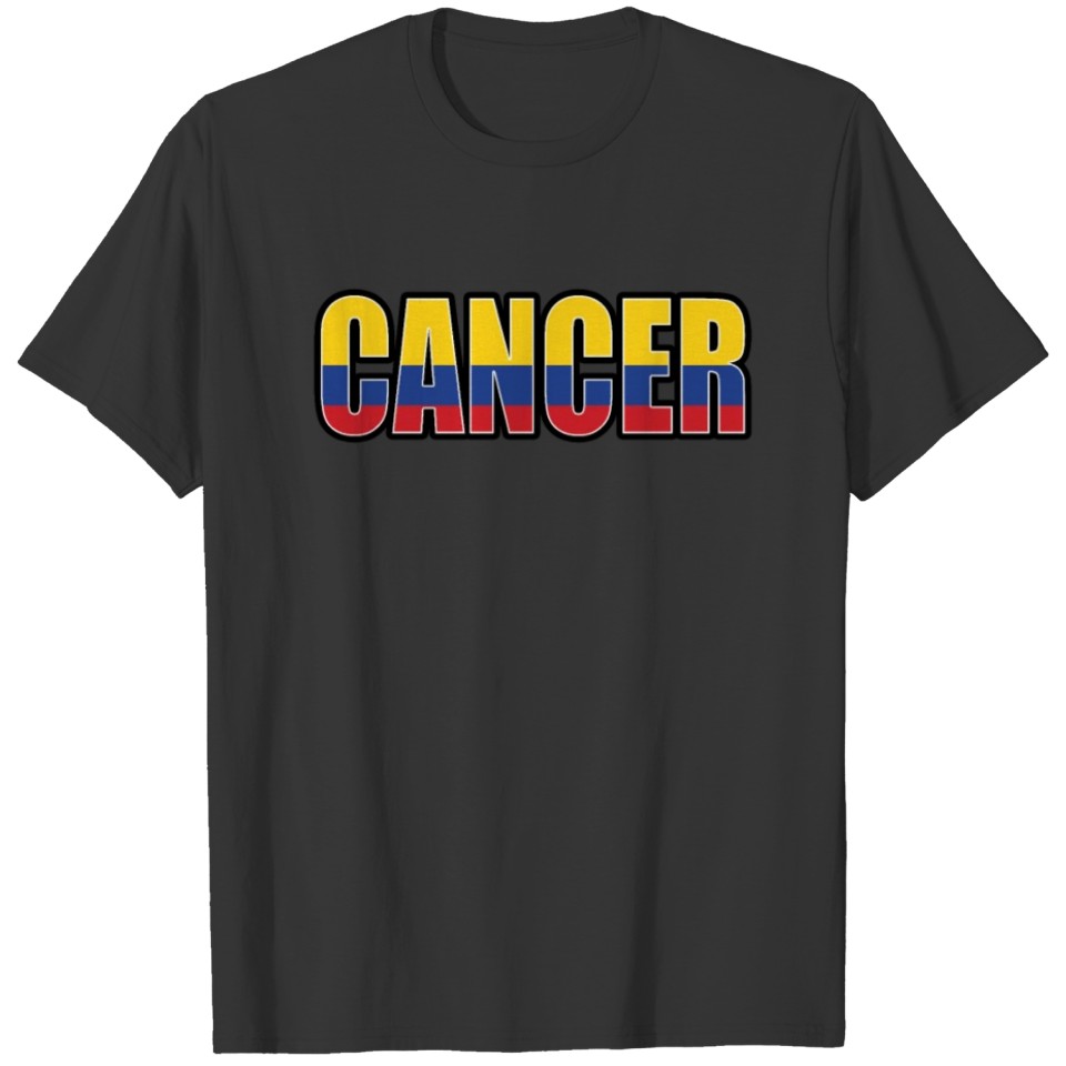 Cancer Colombian Horoscope Heritage DNA Flag T-shirt