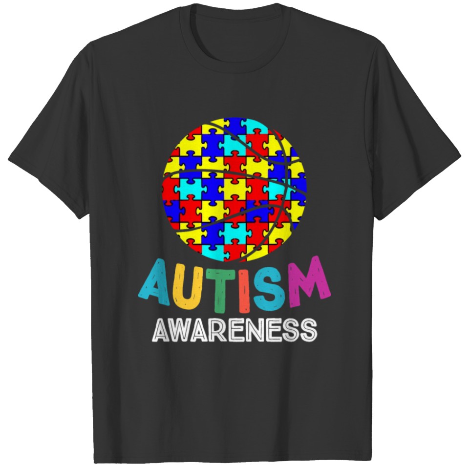 Autism Basketball Awareness Basketball 16 basket p T-shirt