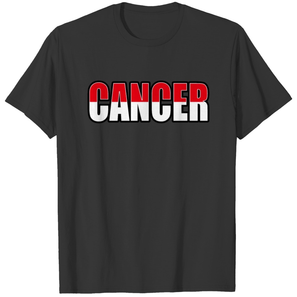 Cancer Indonesian Horoscope Heritage DNA Flag T-shirt