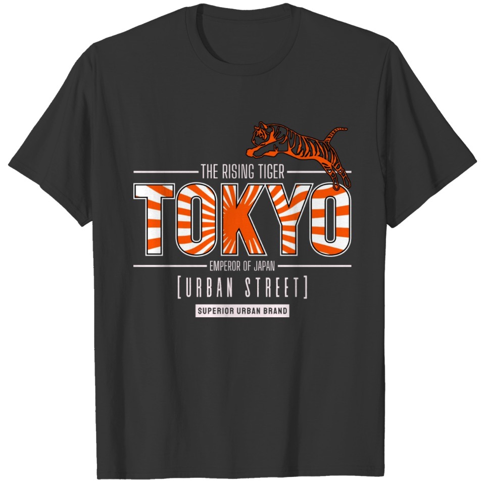Tokyo The Rising Tiger/Neon for Tiger Ora. T-shirt