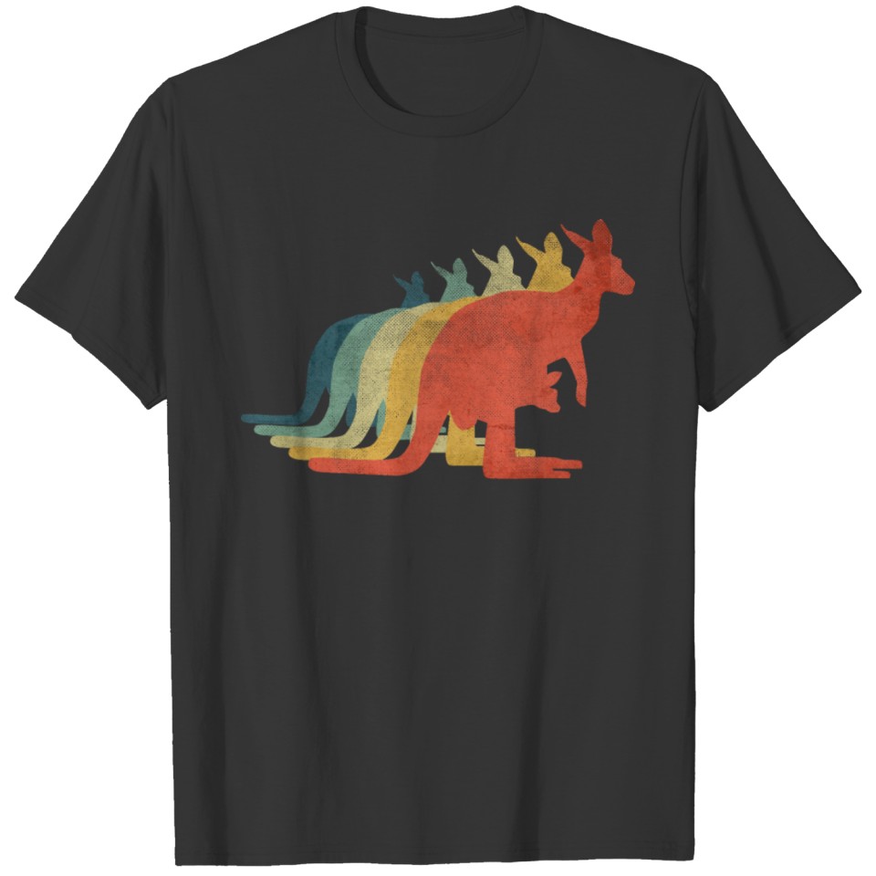 Kangaroo Retro Vintage Color T-shirt