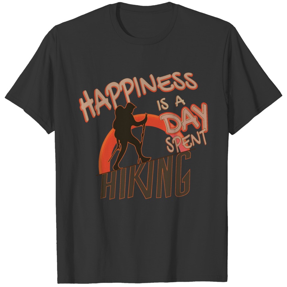 Happiness is a day spent Hiking with my Dog T-shirt