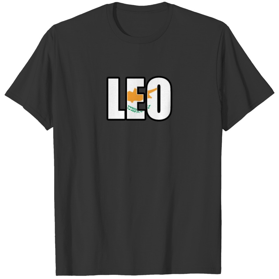 Leo Cypriot Horoscope Heritage DNA Flag T-shirt