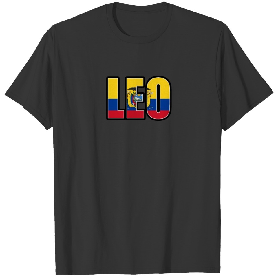 Leo Ecuadorian Horoscope Heritage DNA Flag T-shirt