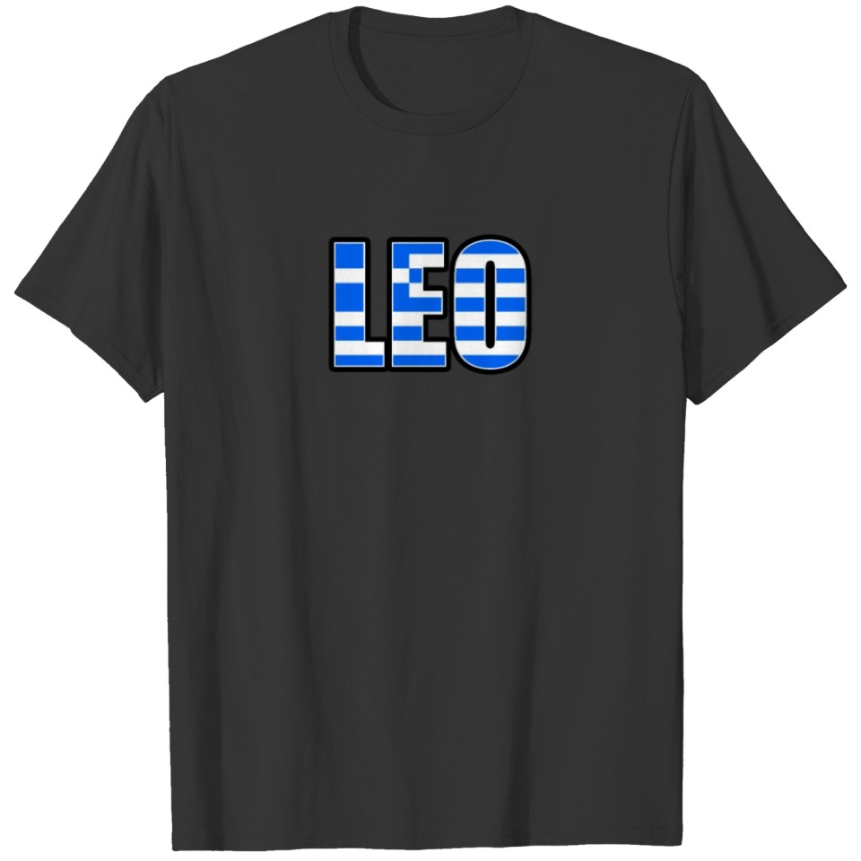 Leo Greek Horoscope Heritage DNA Flag T-shirt
