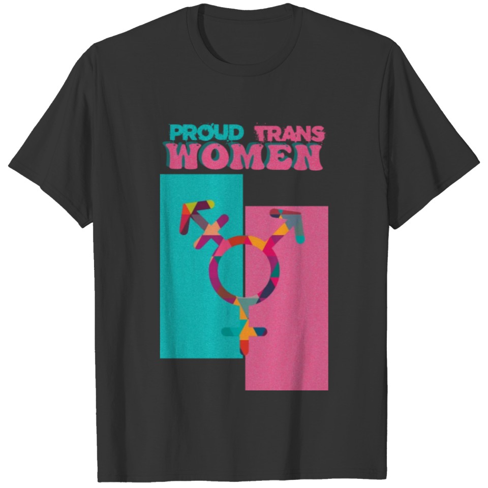 Proud Trans Women Transgender Flag Nonbinary Lesbi T-shirt