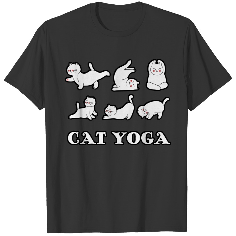 Cat yoga T-shirt
