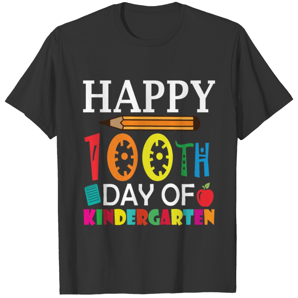 Happy 100th Day Of Kindergarten T-shirt