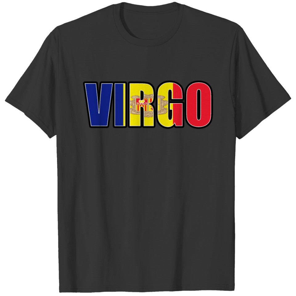 Virgo Andorran Horoscope Heritage DNA Flag T-shirt