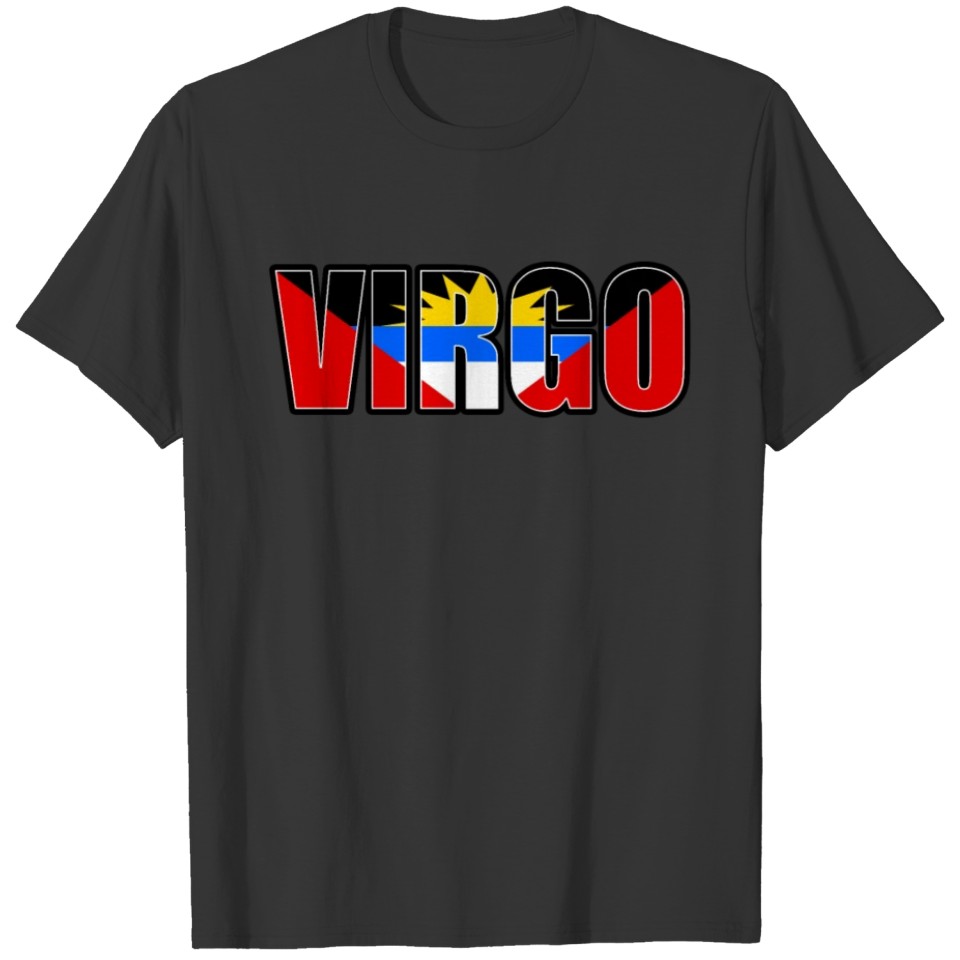 Virgo Antiguan Horoscope Heritage DNA Flag T-shirt