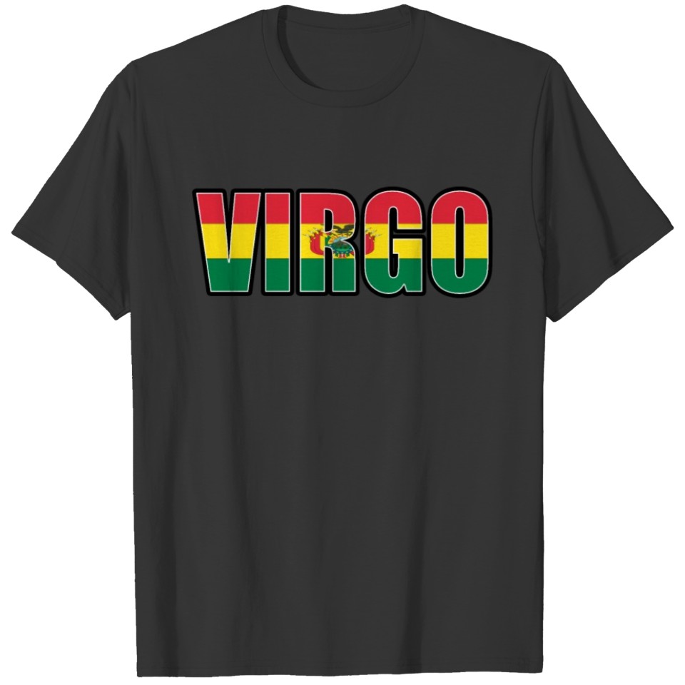 Virgo Bolivian Horoscope Heritage DNA Flag T-shirt