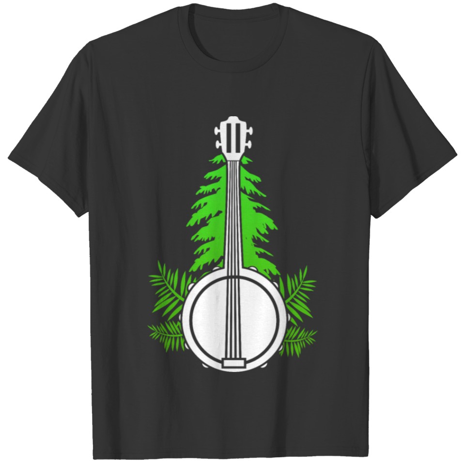 Nature Forest Pine Tree Bluegrass Banjo T-shirt