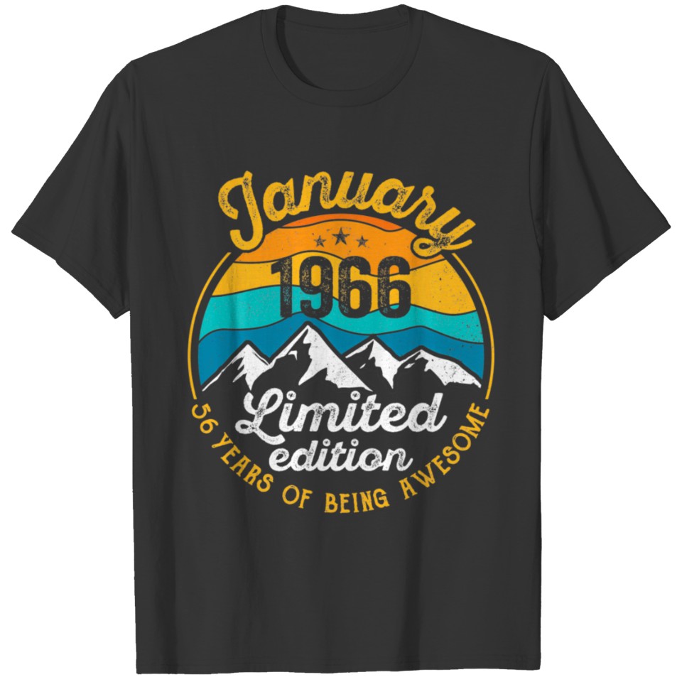 56 Year Old January 56th birthday s For Men Women T-shirt