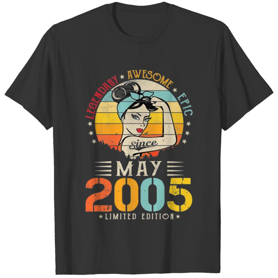 Vintage Legendary Awesome Epic Since May 2005 T-shirt