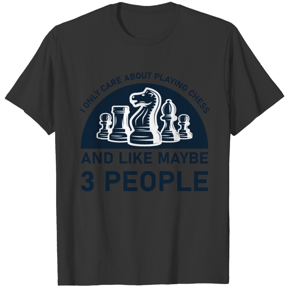 Funny 3 People Playing Chess T-shirt