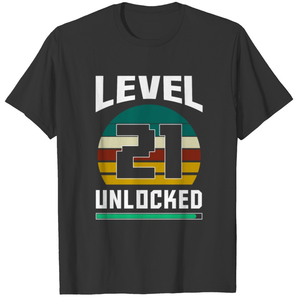 Level 21 Unlocked Party 21st Birthday Celebrate T-shirt