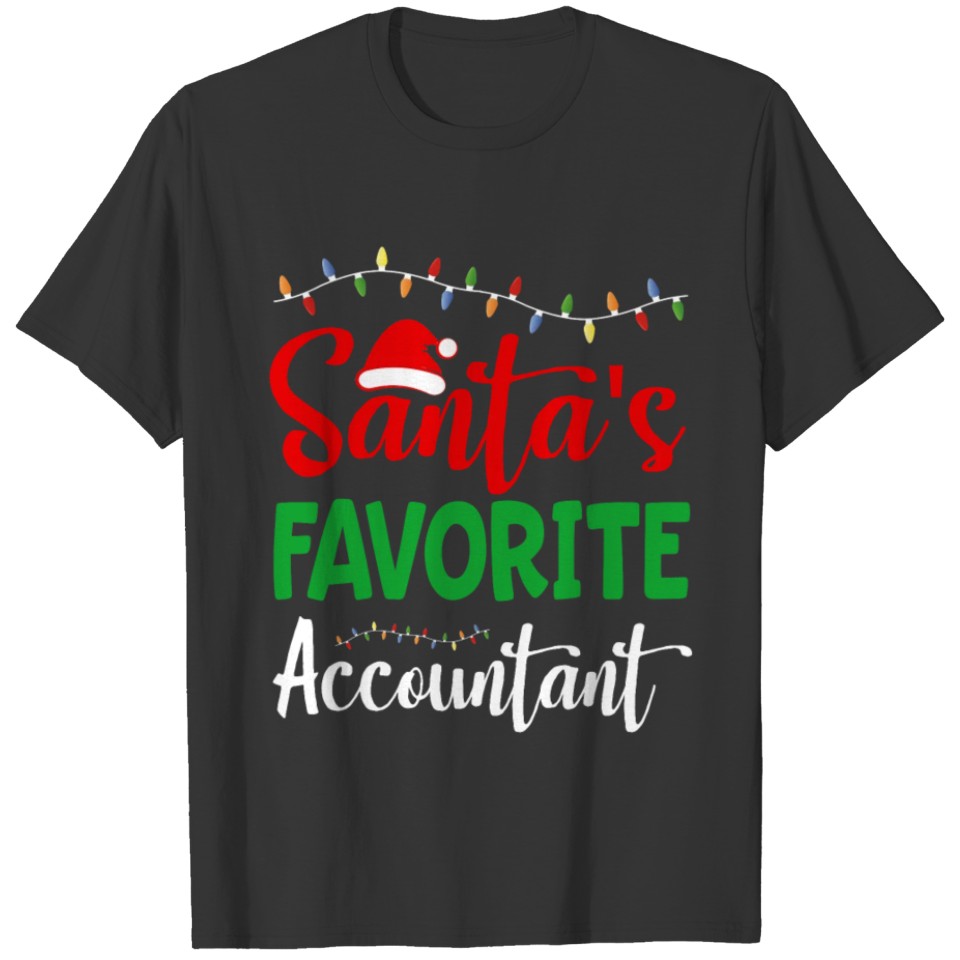 Santa's Favorite Accountant T-shirt