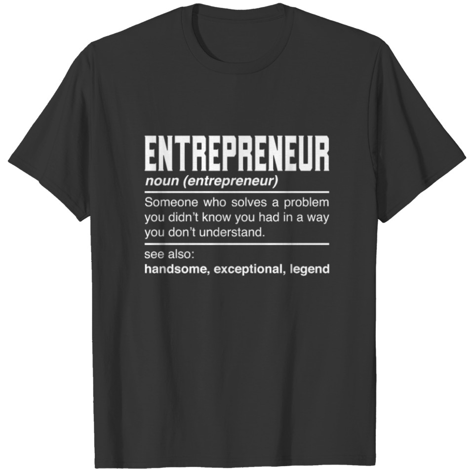 Entrepreneur Definition Design - Businessman T-shirt