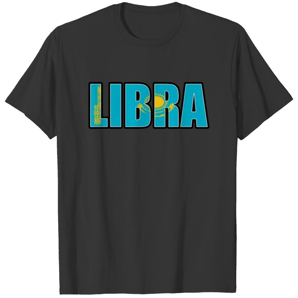 Libra Kazakhstani Horoscope Heritage DNA Flag T-shirt