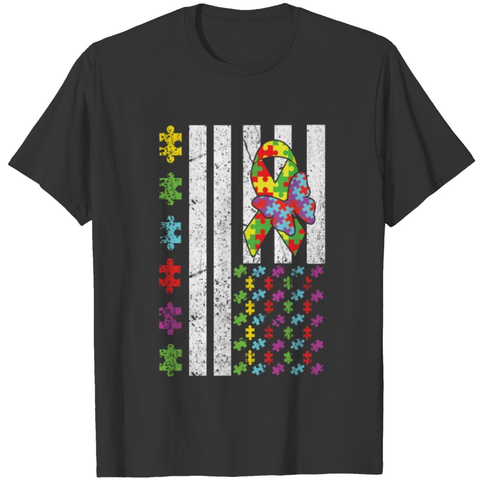 Peace Special Puzzle Flag Autism Awareness T-shirt