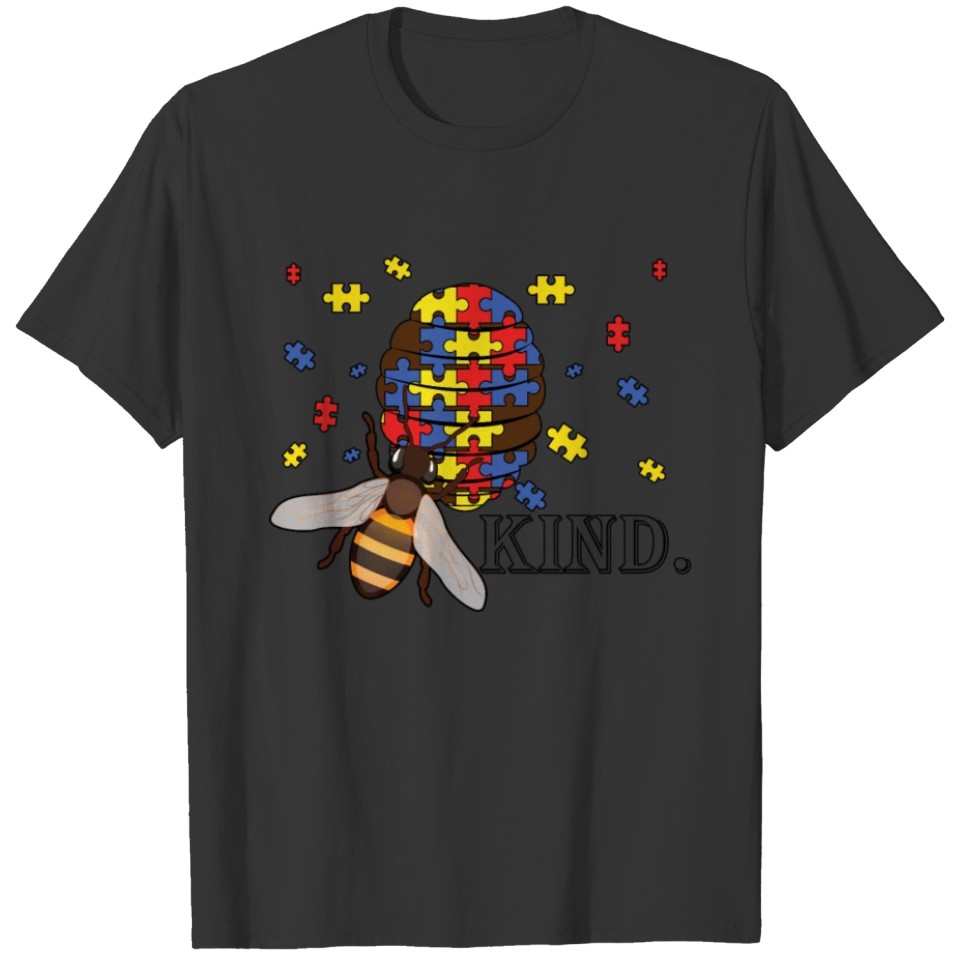 Bee Special Puzzle Flag Autism Awareness T-shirt