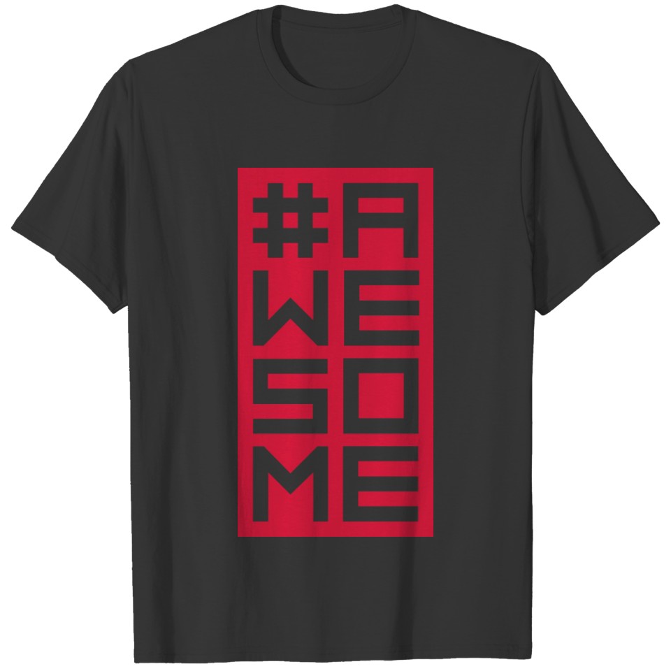 Rectangle Red Awesome T-shirt