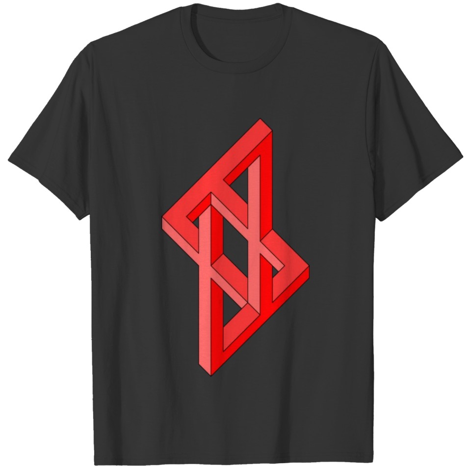 Squared Illusion 010 Red T-shirt