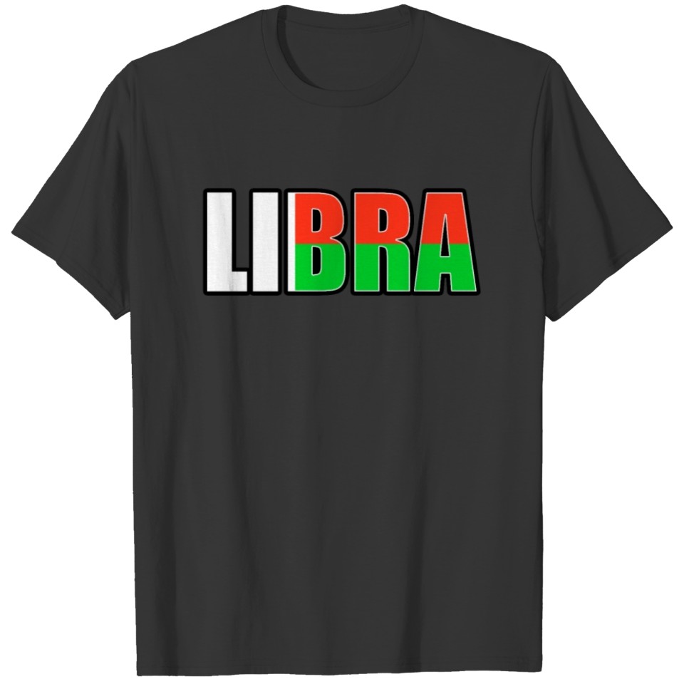 Libra Malagasy Horoscope Heritage DNA Flag T-shirt