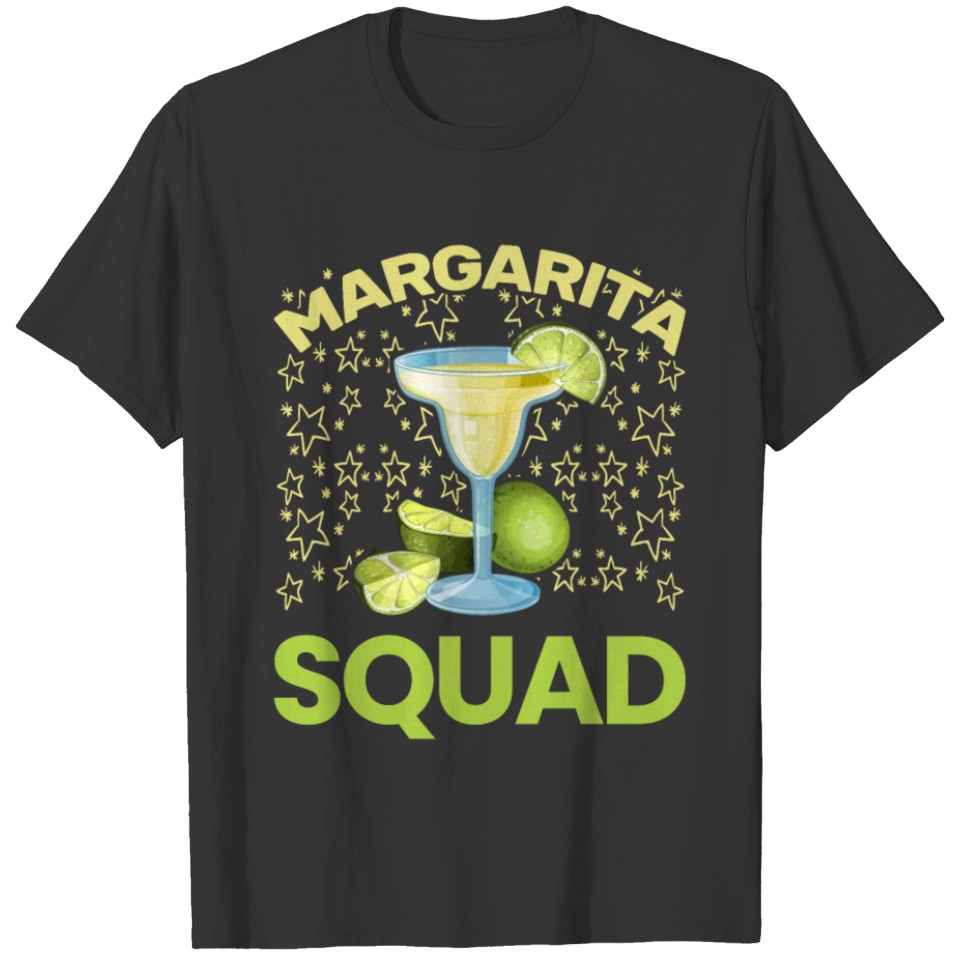 Team Margarita Glass Lime Juice Margarita Squad T-shirt