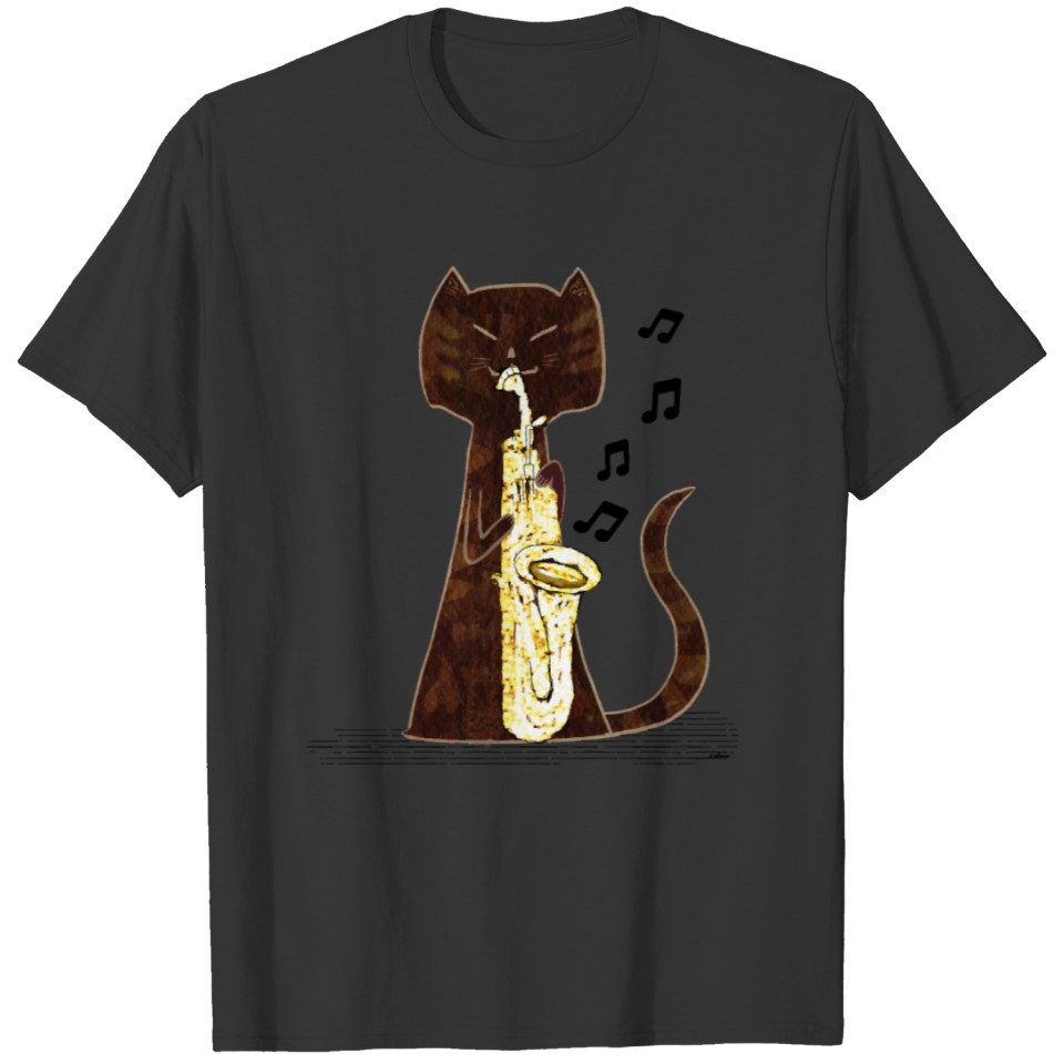 Cool Sax Cat Classic T Shirt T-shirt