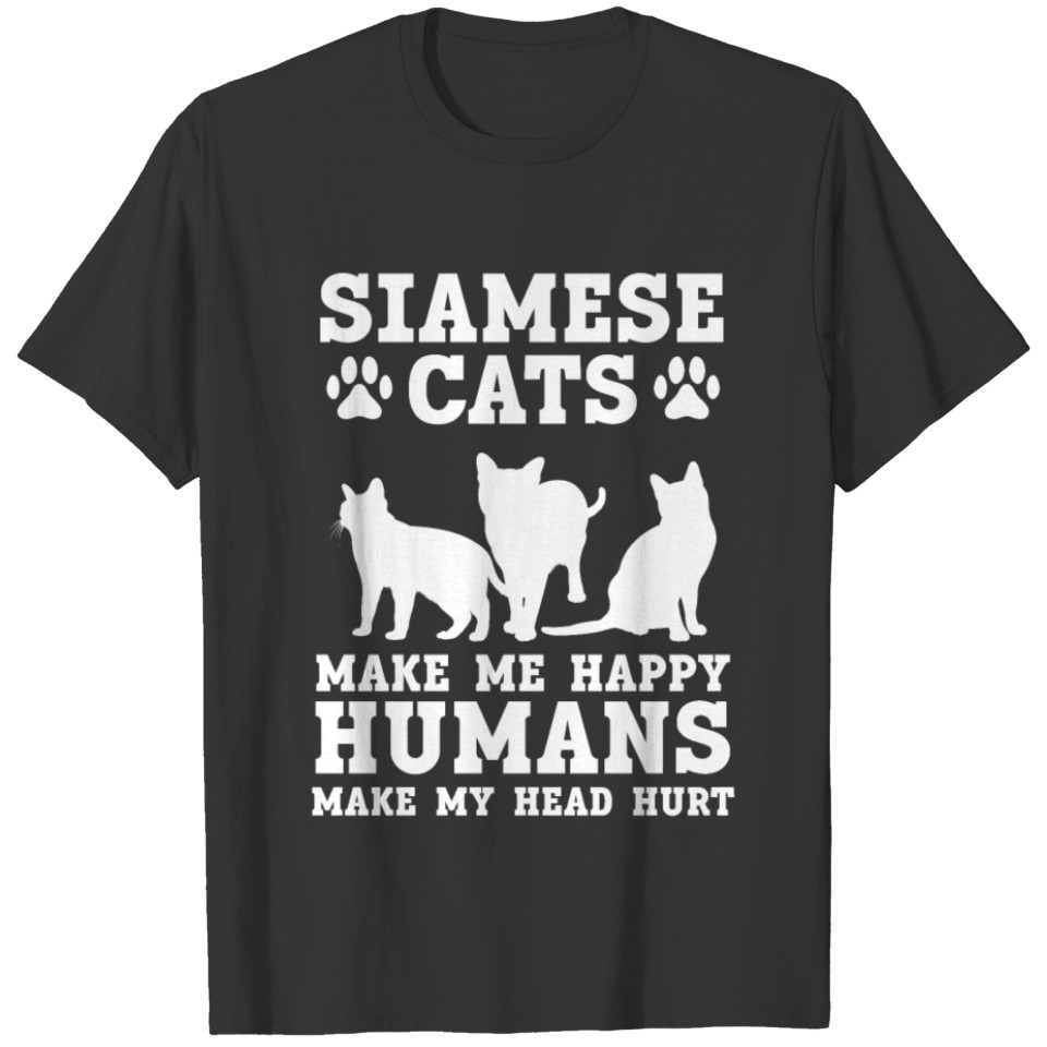 Siamese Cat Owner Kitty Lover Paw Love Meow Kitten T-shirt