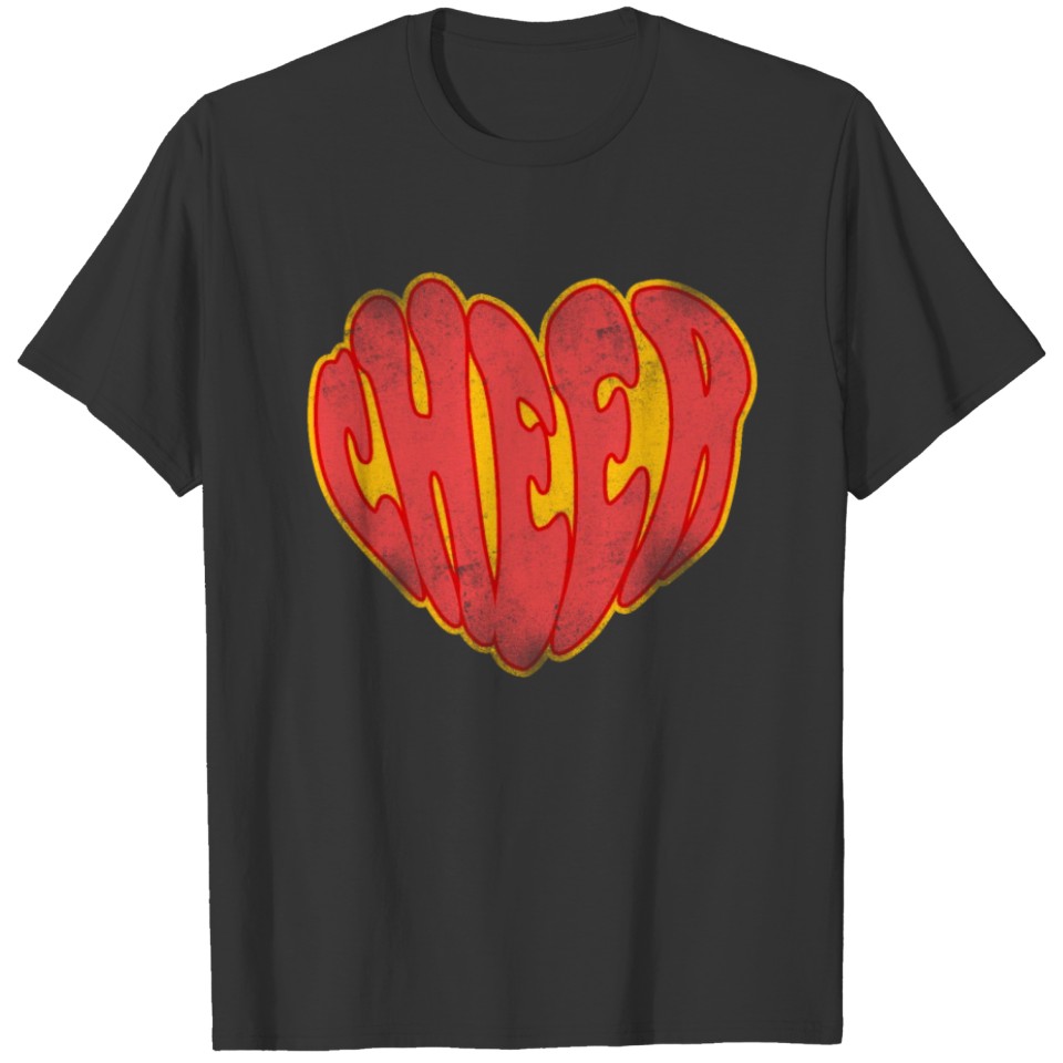Cheer Cheerleading Heart Vintage T-shirt