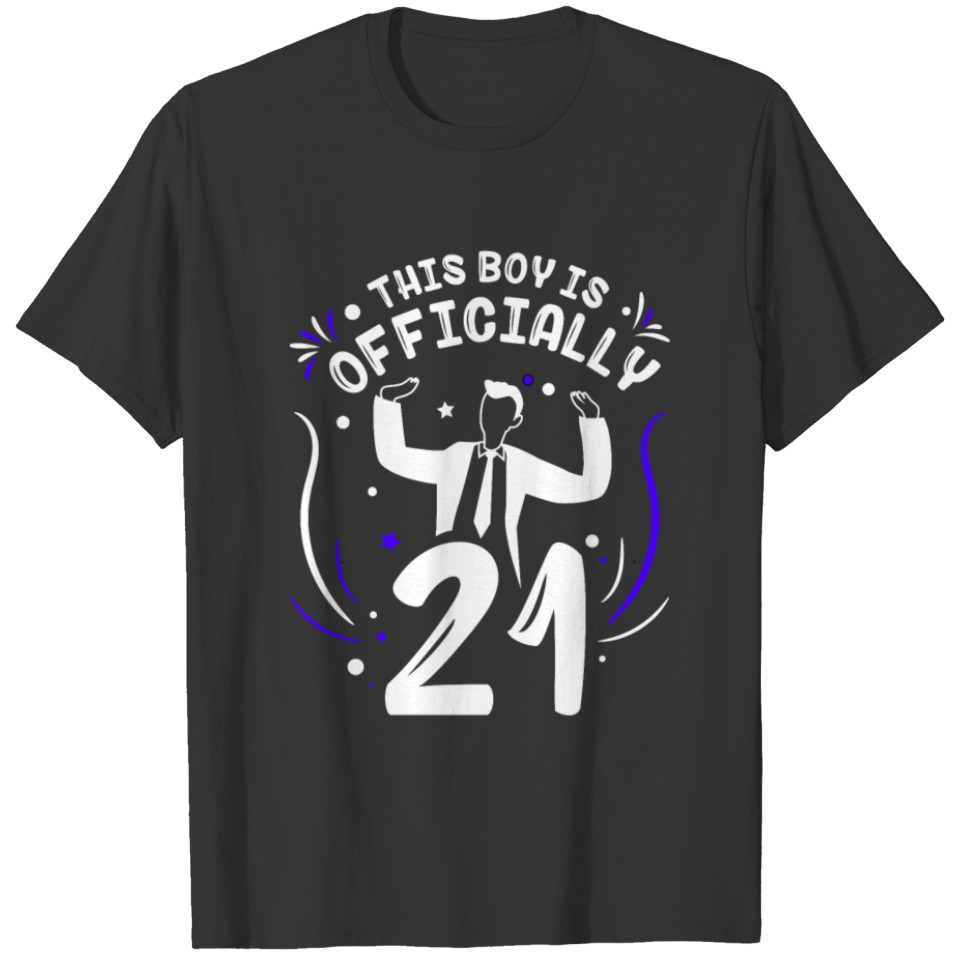This Boy Is Officially 21 Party 21st Birthday T-shirt