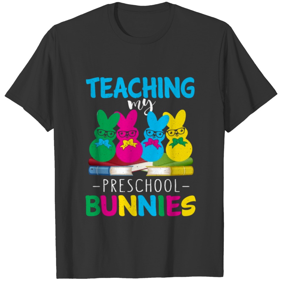 Preschool Teacher Cute Bunny Egg Day Easter Sunday T Shirts