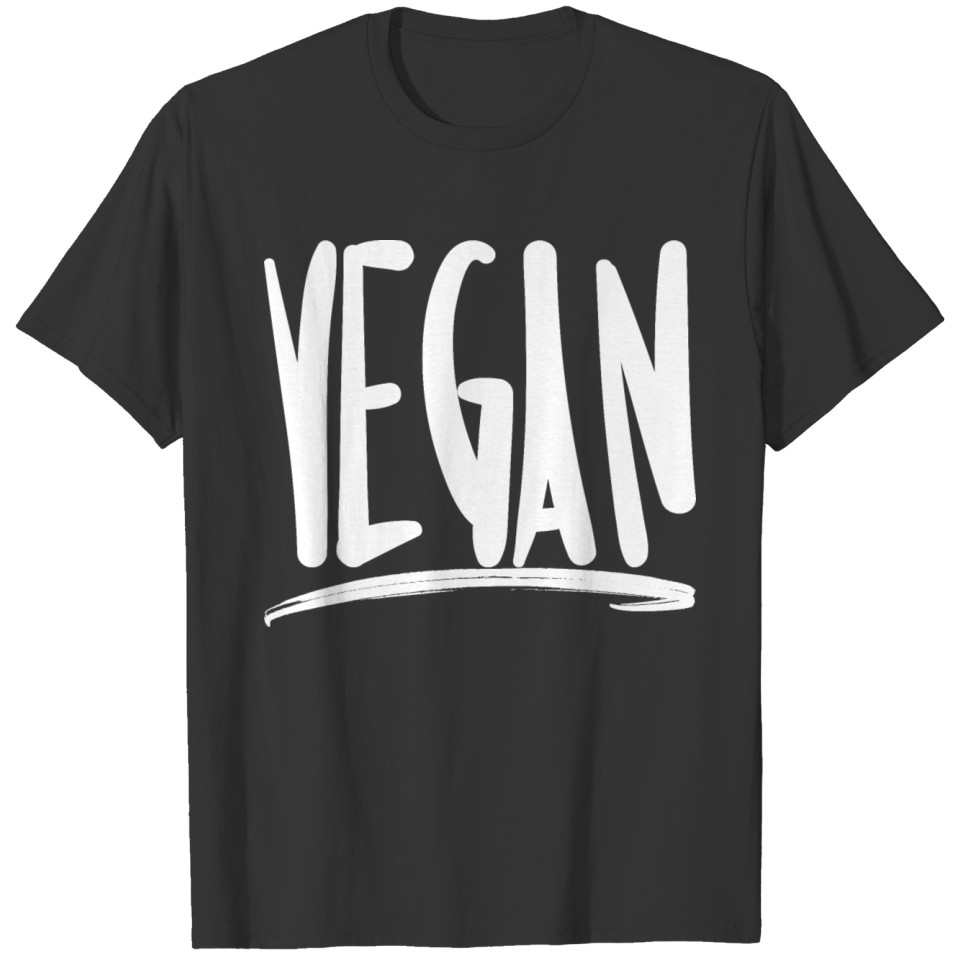 Vegan Lettering 3 (White) T-shirt