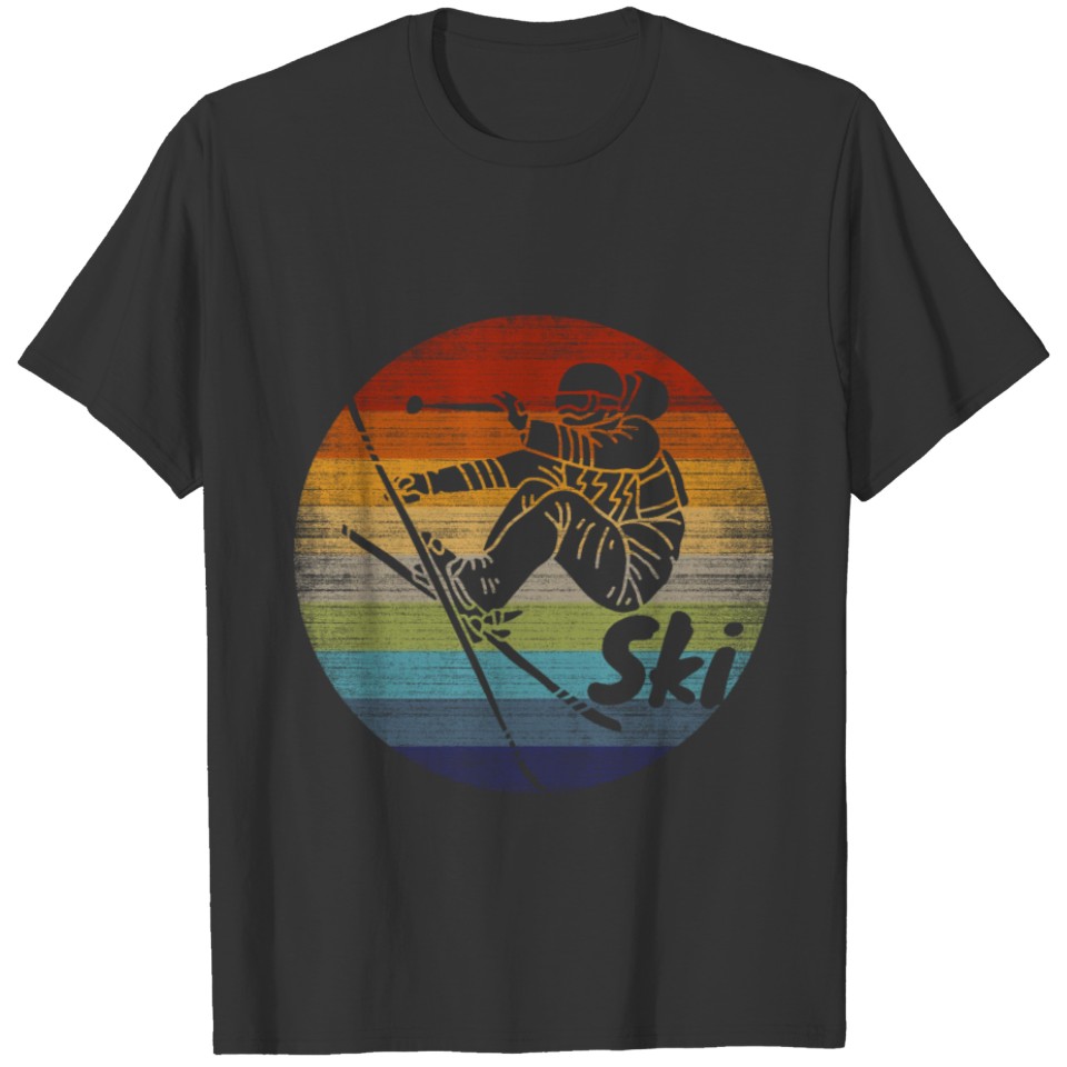 Vintage ski, skiing lovers gift T-shirt