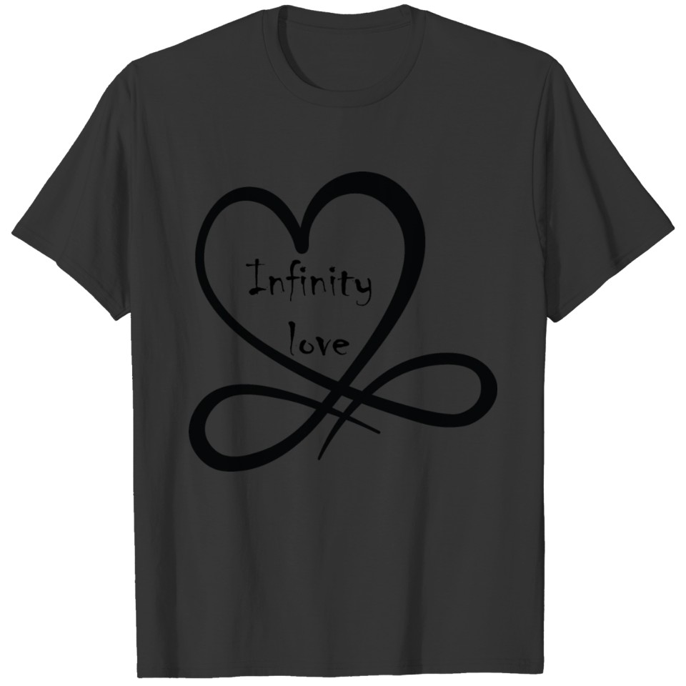 infinity love -color black T-shirt