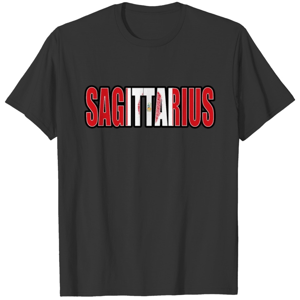 Sagittarius Peruvian Horoscope Heritage DNA Flag T-shirt