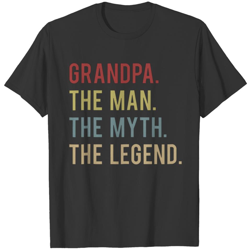 Grandpa The Man The Myth The Legend Dad Papa Gift T-shirt