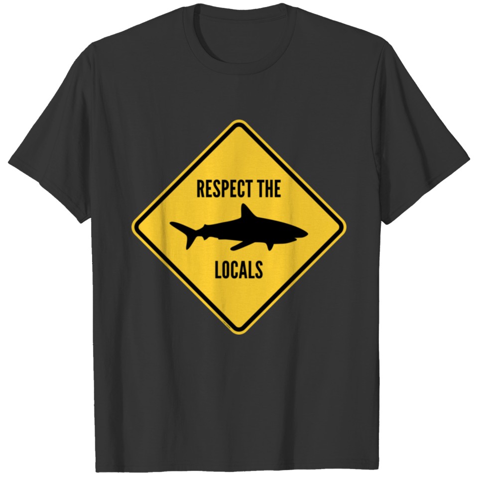Respect The Locals Shark Diving T-shirt