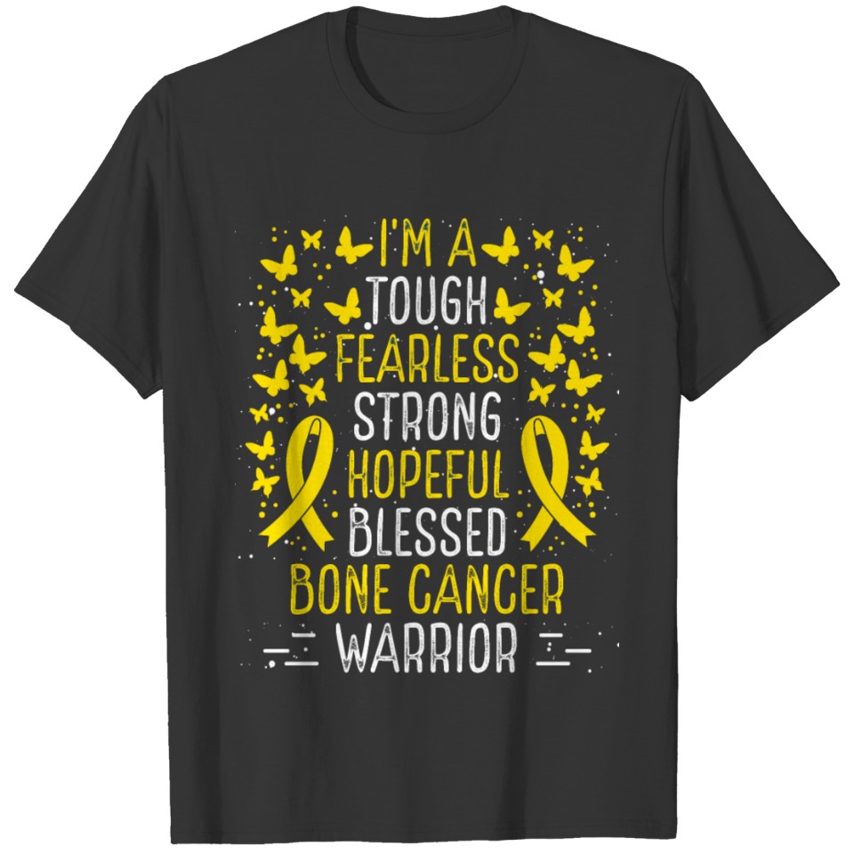 Bone Cancer Awareness Ribbon Cancer Warrior T-shirt