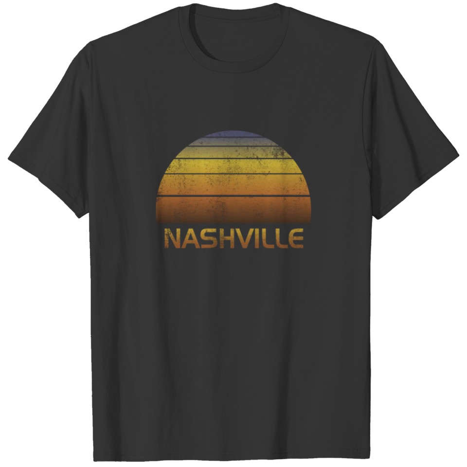 Vintage Sunset Family Vacation Souvenir Nashville T-shirt