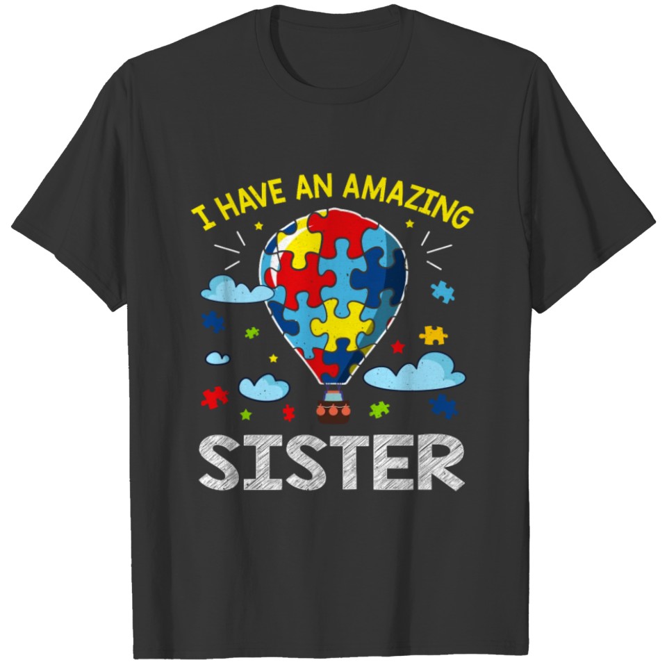 Sister Amazing Puzzle Special Autism Awareness T-shirt