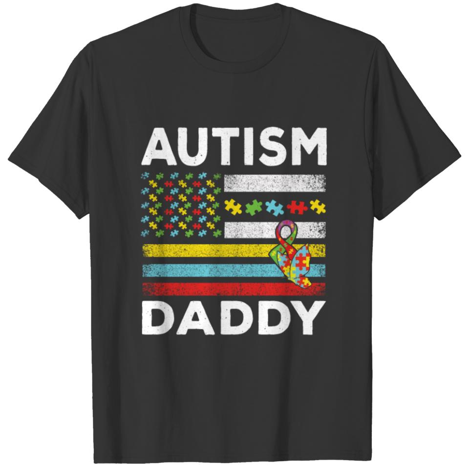 Daddy Special Puzzle Flag Autism Awareness T-shirt