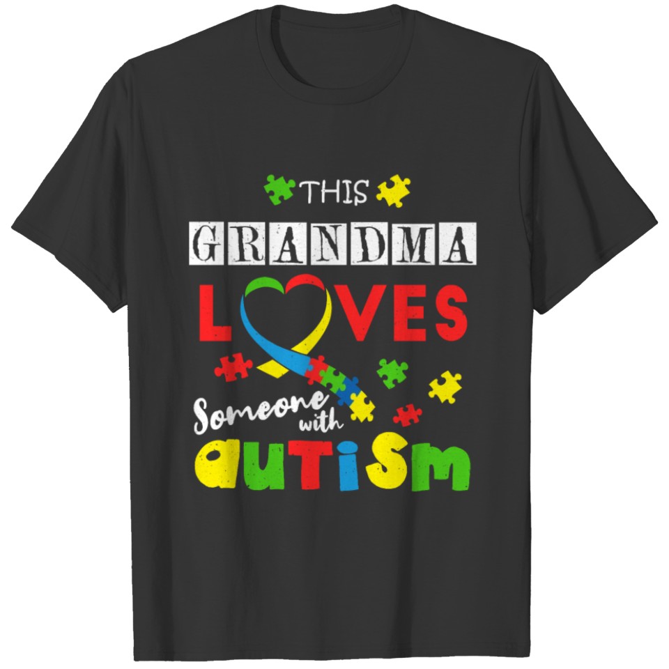 Grandmom Puzzle Special Love Autism Awareness T-shirt