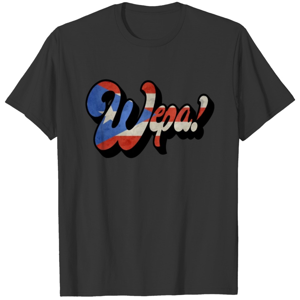 Wepa Puerto Rican Vintage Heritage DNA Flag T-shirt