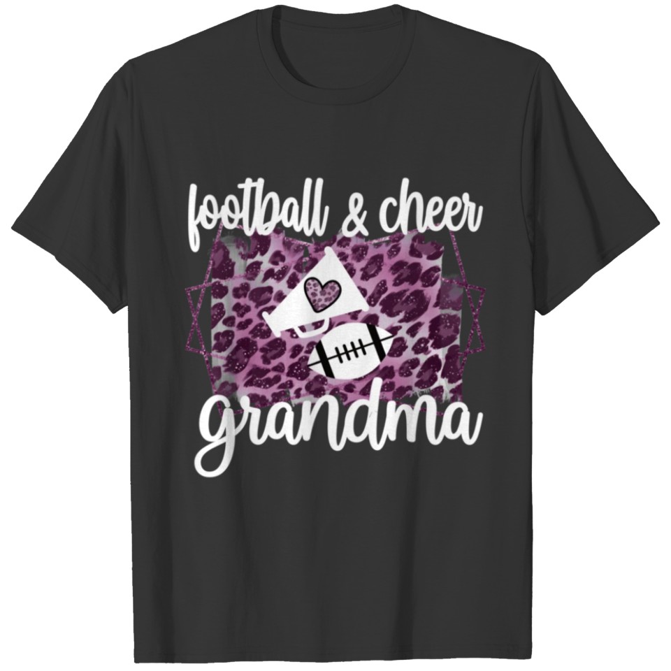 Football Cheer Grandma Cheerleader Football Player T-shirt